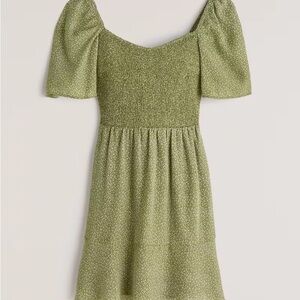 abercrombie  Flutter Sleeve Smocked Mini Dress